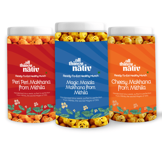 Peri Peri Masala, Magic Masala & Cheese Makhana - Pack of 3 (73g each)